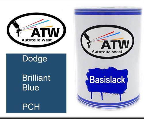 Dodge, Brilliant Blue, PCH: 500ml Lackdose, von ATW Autoteile West.